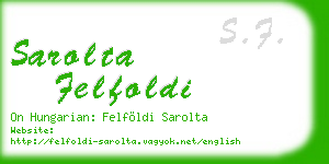 sarolta felfoldi business card