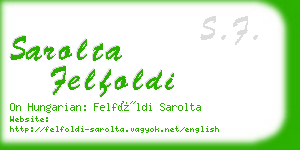 sarolta felfoldi business card